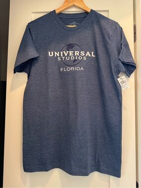 Universal Studios Florida embroidered Unisex  Heather Navy Graphic Tee